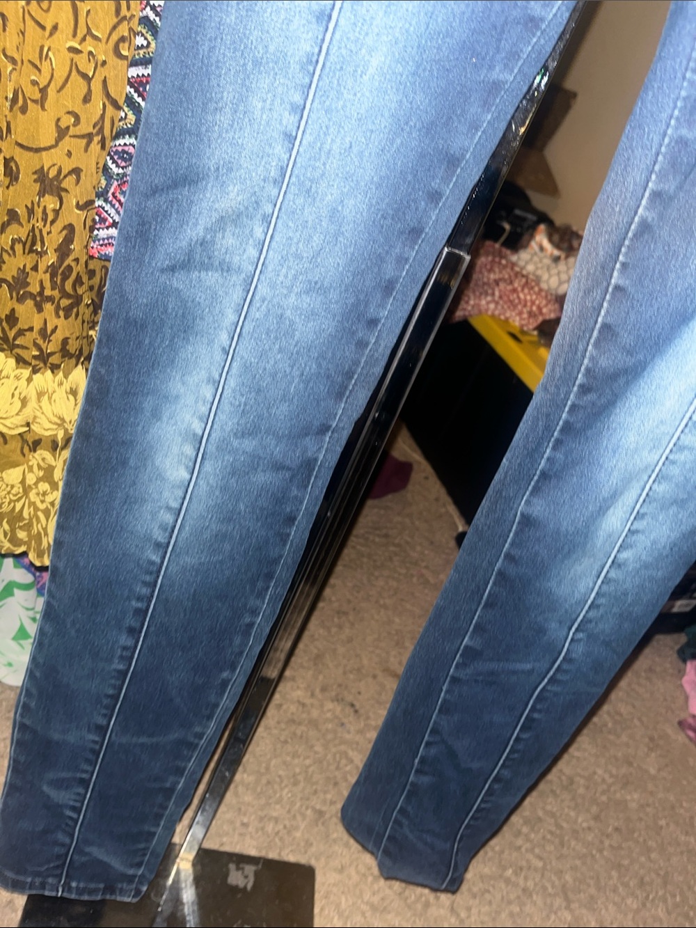 Hydraulic Women's Skinny Jeans in Dark Blue with Front Zip Accents - Picture 3 of 4